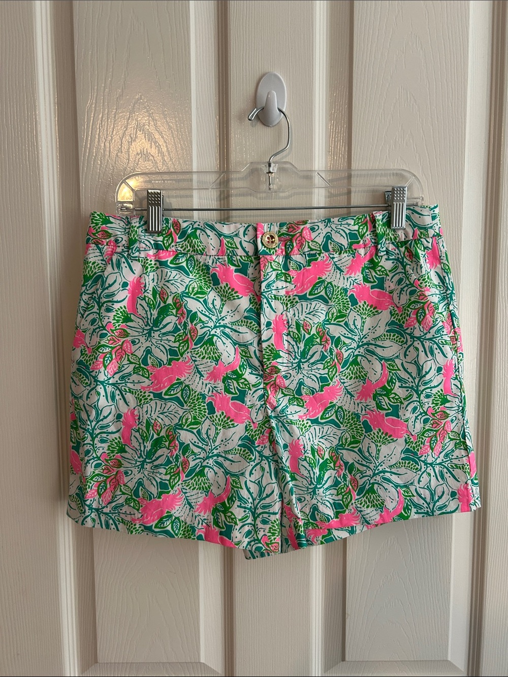 Lilly Pulitzer Floral Print Women's Shorts in Pink and Green